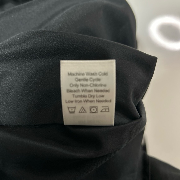 Coldwater Creek 100% Linen Skirt Women’s Medium Black White Print Career Casual - Picture 8 of 13